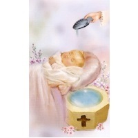 Heiligenbildchen Heilige Taufe 12 x 7 cm