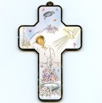 Holzkreuz Heilige Taufe ca. 13 cm