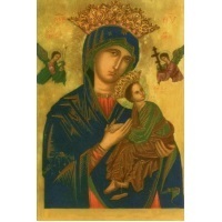 Heiligenbild Maria mit Jesus Immerwährende Hilfe Postkartenformat