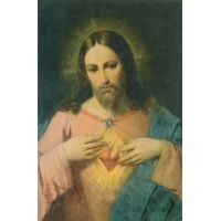 Heiligenbild Heiligstes Herz Jesu Postkartenformat