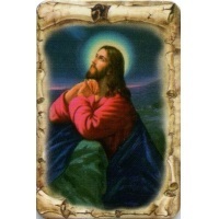 Magnet Jesus im Ölberg Kunststoff ca. 6 x 4 cm