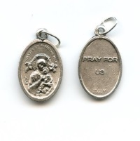 Medaille Maria Immerwährende Hilfe Metall Silberfarben 25 mm