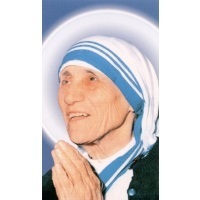 Heiligenbildchen Heilige Mutter Teresa 12 x 7 cm