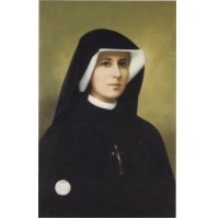 Gebetsbildchen Gebet zur Hl. Schwester Faustyna mit Reliquie 9,5 cm