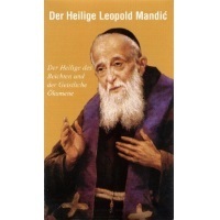 Gebetsbildchen Der heilige Leopold Mandic Faltblatt 4seitig