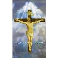 Heiligenbildchen Jesus am Kreuz 12 x 7 cm