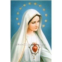 Heiligenbild Unbeflecktes Herz Mariä Postkartenformat