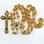 Kristall-Rosenkranz Exklusiv Bernsteinfarben Gold Umfang 72 cm