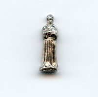 Taschenheiliger Heiliger Thomas Metall Silberfarben 2,7 cm
