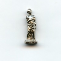 Taschenheiliger Heiliger Sebastian Metall Silberfarben 2,7 cm