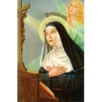Heiligenbild Heilige Rita von Cascia Postkartenformat