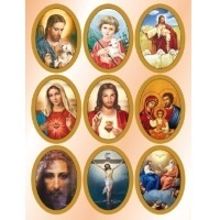 Religiöse Aufkleber Jesus Maria Josef Dreifaltigkeit 9 Aufkleber