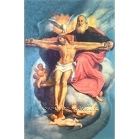 Heiligenbild Heiligste Dreifaltigkeit Postkartenformat