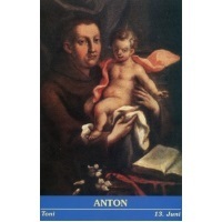 Namenspatron Karte Anton 4seitig Antiquariat