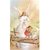 Heiligenbildchen Heiliger Schutzengel mit Kindern 12 x 7 cm