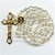 Kristall-Rosenkranz Exklusiv Immaculata Papstwappen Durchsichtig Goldenfarben 68 cm