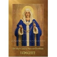 Gebetsbildchen Allerseligste Jungfrau Maria vom Rosenkranz Fatimagebete 13 x 9 cm