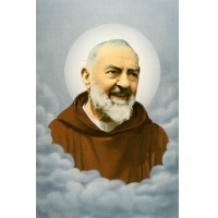 Heiligenbild Heiliger Pater Pio Postkartenformat