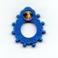Fingerrosenkranz Zehner Kunststoff Blau Barmherzigkeit Höhe 4 cm
