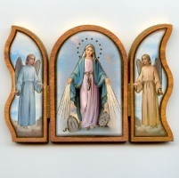 Holzbild Triptychon Gnadenspenderin 13 x 9 cm
