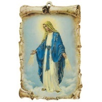 Holzbild Immaculata Gnadenspenderin 15 x 9 cm