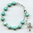Zehner Rosenkranz Armband Türkis Silber Umfang bis 19 cm