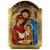 Kleine Holz Ikone mit Goldschicht Heilige Familie 7,5 cm