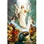 Heiligenbild Auferstehung Ostern mit goldener Verzierung Postkartenformat