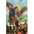 PVC Heiligenbildchen Heiliger Erzengel Michael ca. 8 x 5 cm