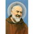 Heiligenbild mit goldener Verzierung Heiliger Pater Pio Postkartenformat