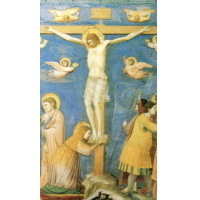 Heiligenbildchen Kreuzigung 12 x 7 cm