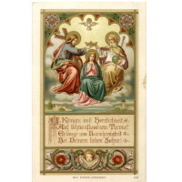 Antikes Bildchen Andenken an das 1. heilige Messopfer 1892 Antiquariat