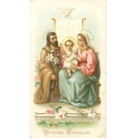 Antikes Bildchen Heilige Familie Weihnachten Jesulein Antiquariat