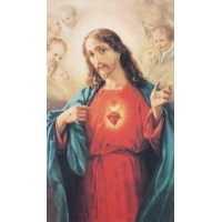 Heiligenbildchen Heiligstes Herz Jesu 12 x 7 cm