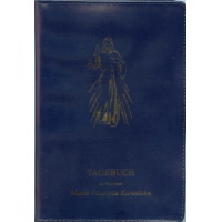 Tagebuch der Heiligen Schwester Faustyna im Ledereinband Dunkelblau Neu 554 Seiten
