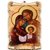 Holzbild Ikone mit Goldverzierung Heilige Familie Jesus Maria und Josef 14 x 9 cm