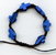 Armband mit 5 blauen Holzkreuzchen dehnbar